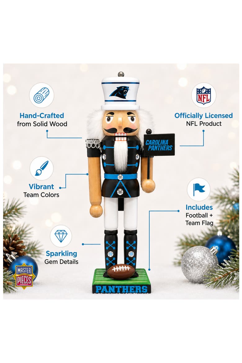 Carolina Panthers Collectible Nutcracker, Alternate, color, Multicolor