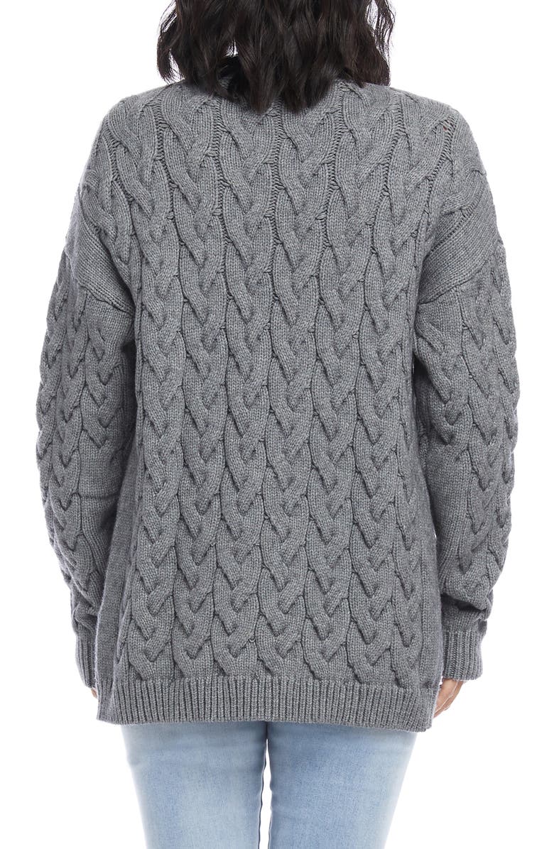 Karen Kane Cable Knit Cardigan, Alternate, color, 