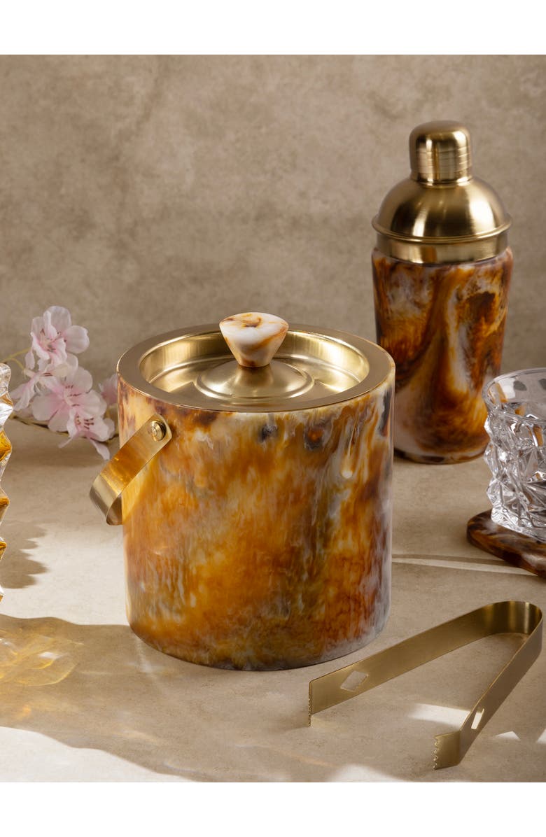 GAURI KOHLI Kampai Ice Bucket with Tongs, Alternate, color, 