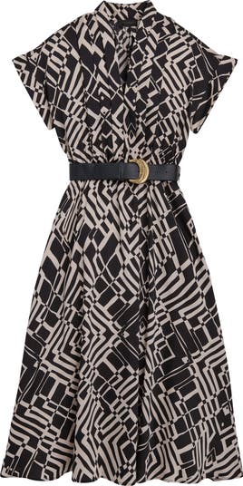 Donna Karan New York Print Belted Midi Dress | Nordstrom