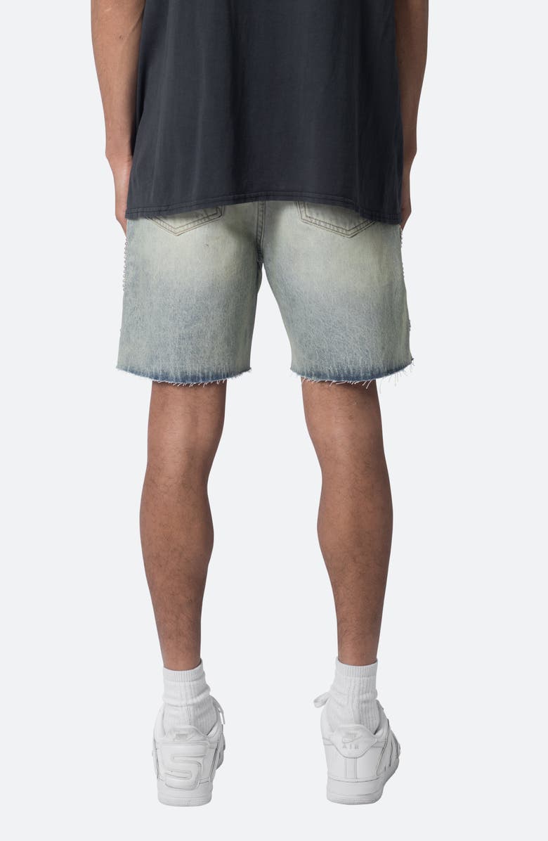 mnml Cutoff Denim Shorts, Alternate, color, Vintage Blue