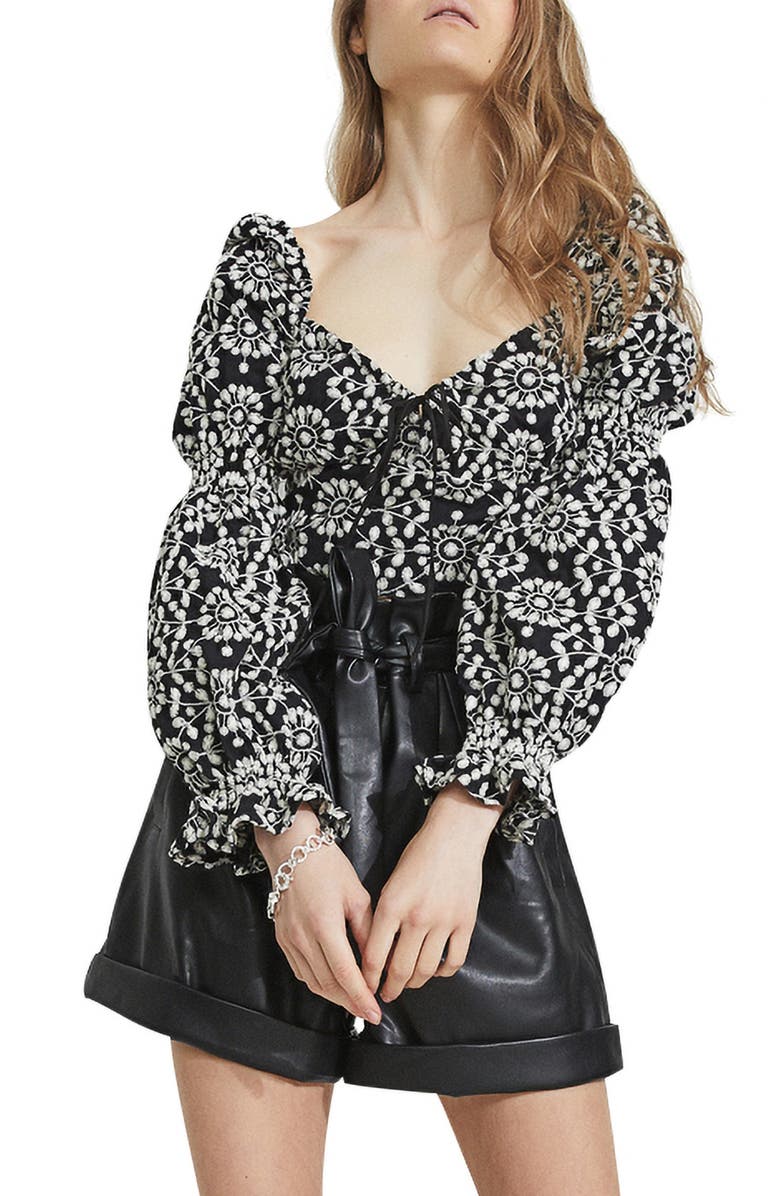 Bardot The Havana Floral Crop Top, Main, color, 