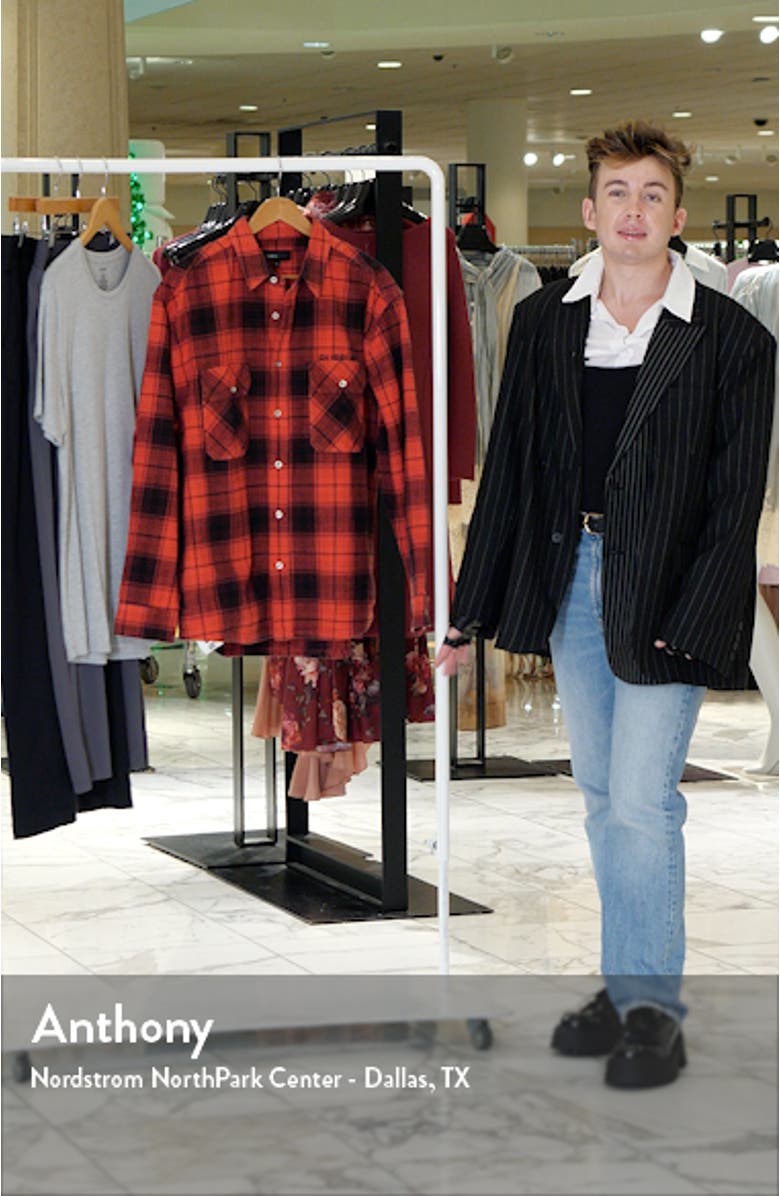 Oversize Plaid Flannel Button-Up Shirt, sales video thumbnail