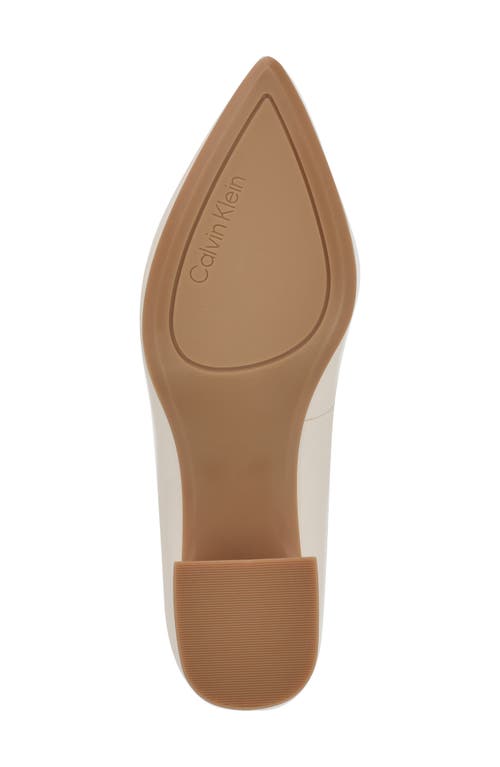 Calvin Klein Alanta Square Toe Pump In Ivory