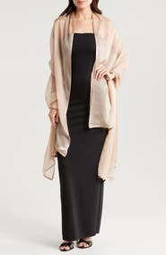 Nordstrom Satin Border Silk Chiffon Scarf