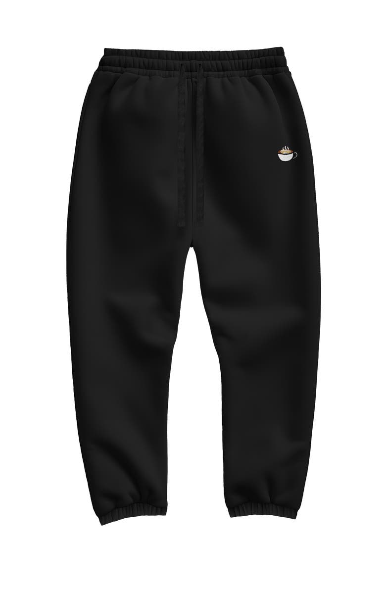 Dalix Womens Cappuccino Midweight Fleece Relaxed Sweatpant, Main, color, Black