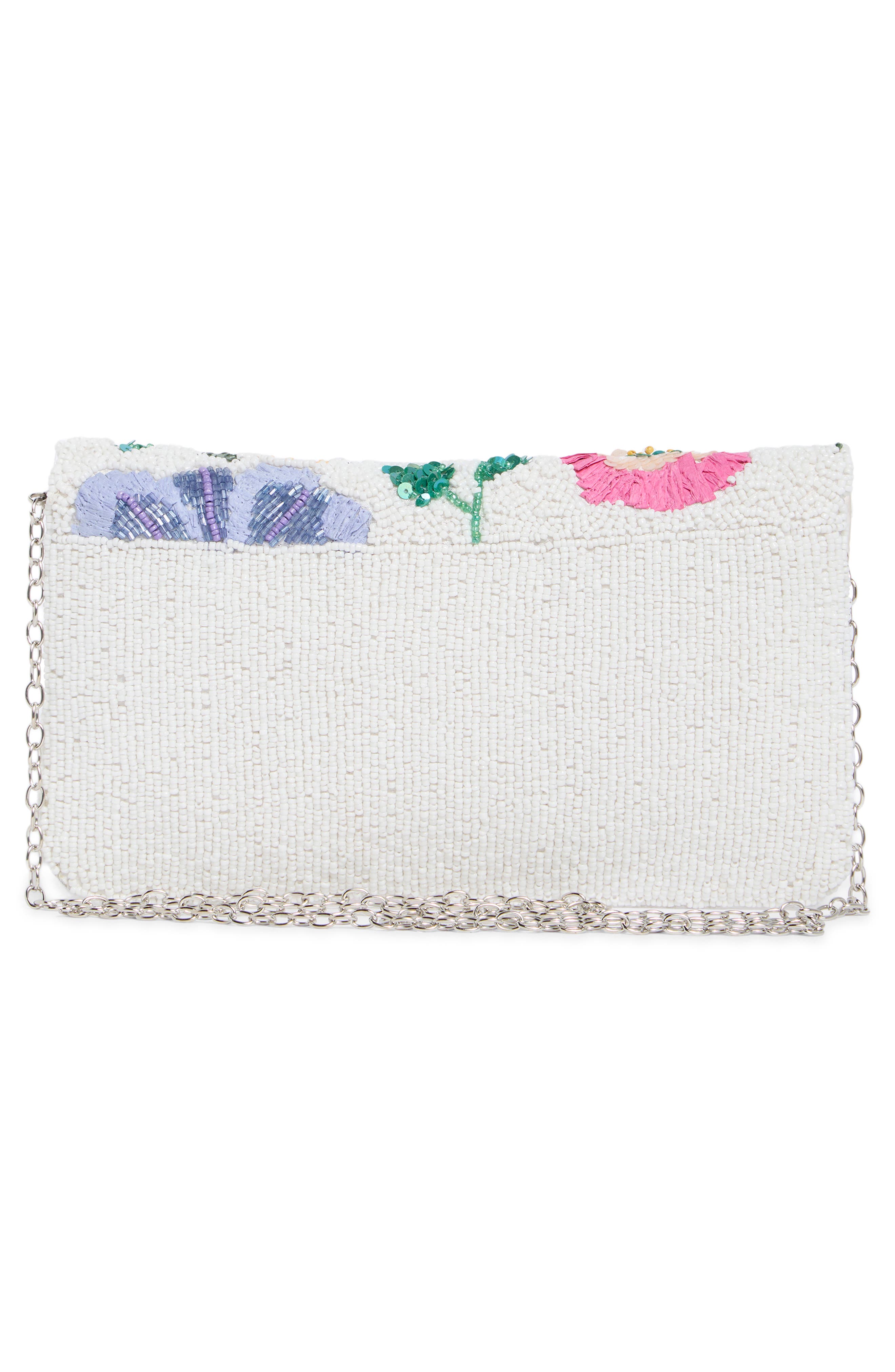 Collection XIIX Floral Beaded Envelope Clutch, Alternate, color, Floral