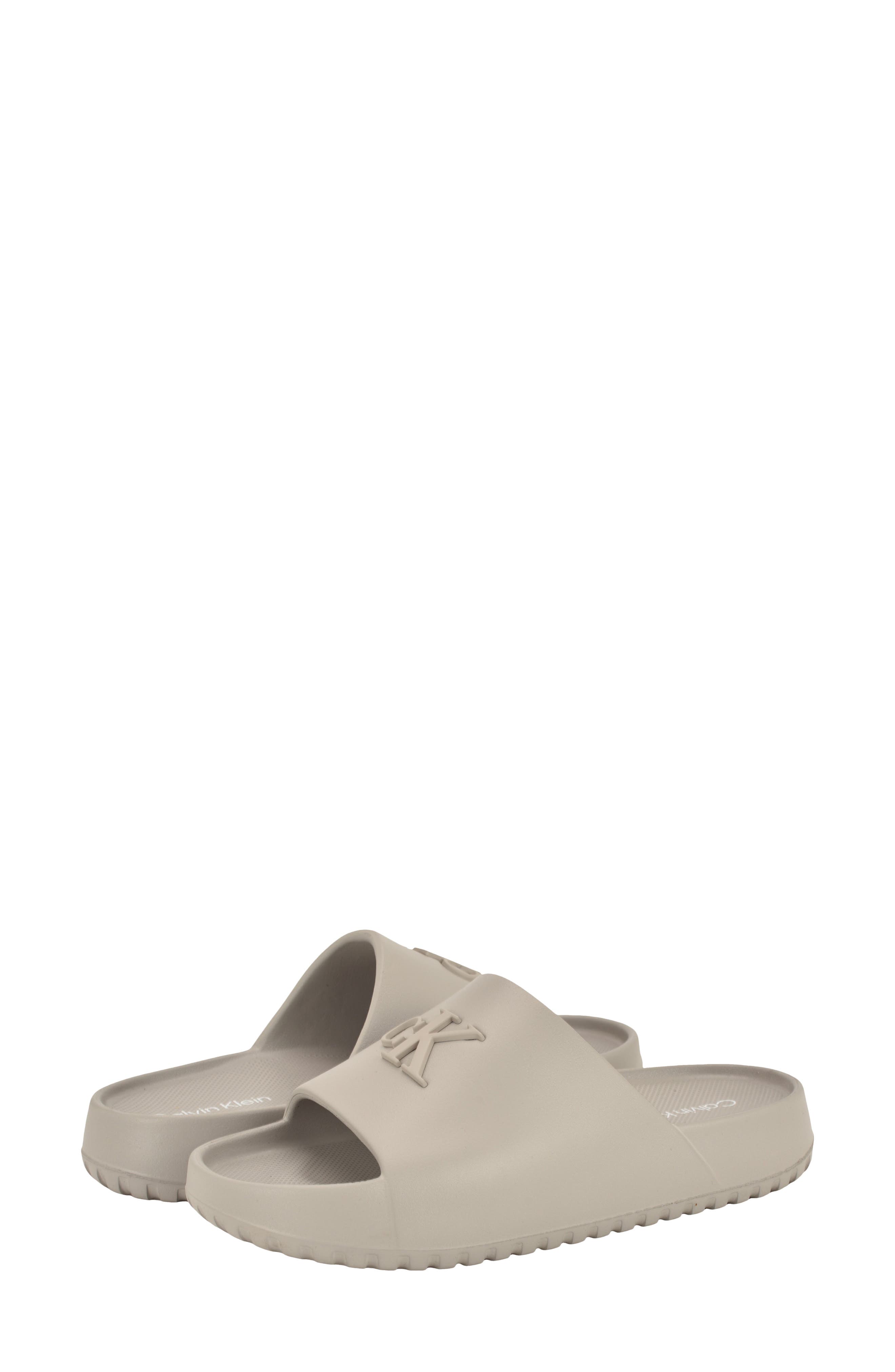 Calvin Klein Nanzey Slide Sandal, Alternate, color, Light Gray