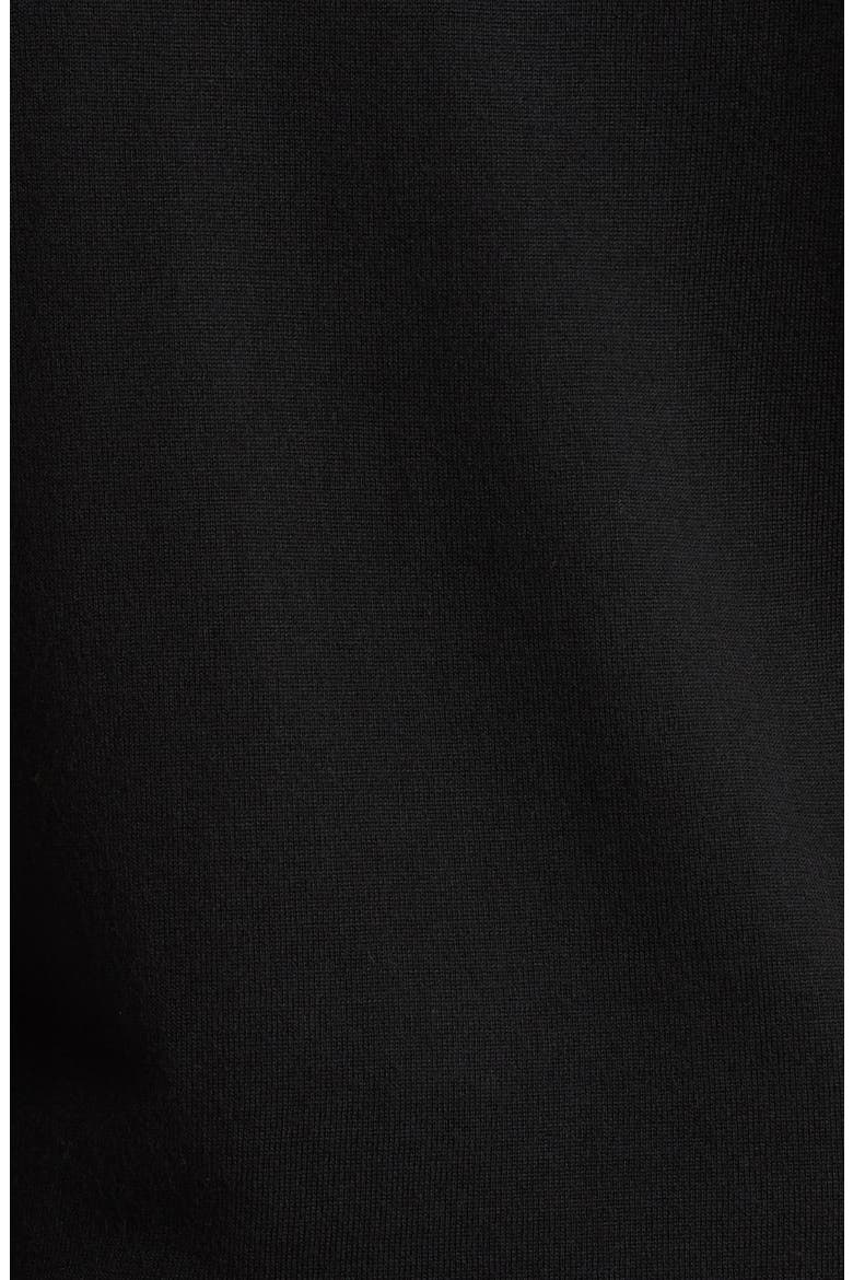 Merino Wool Quarter Zip Sweater, Alternate, color, BLACK