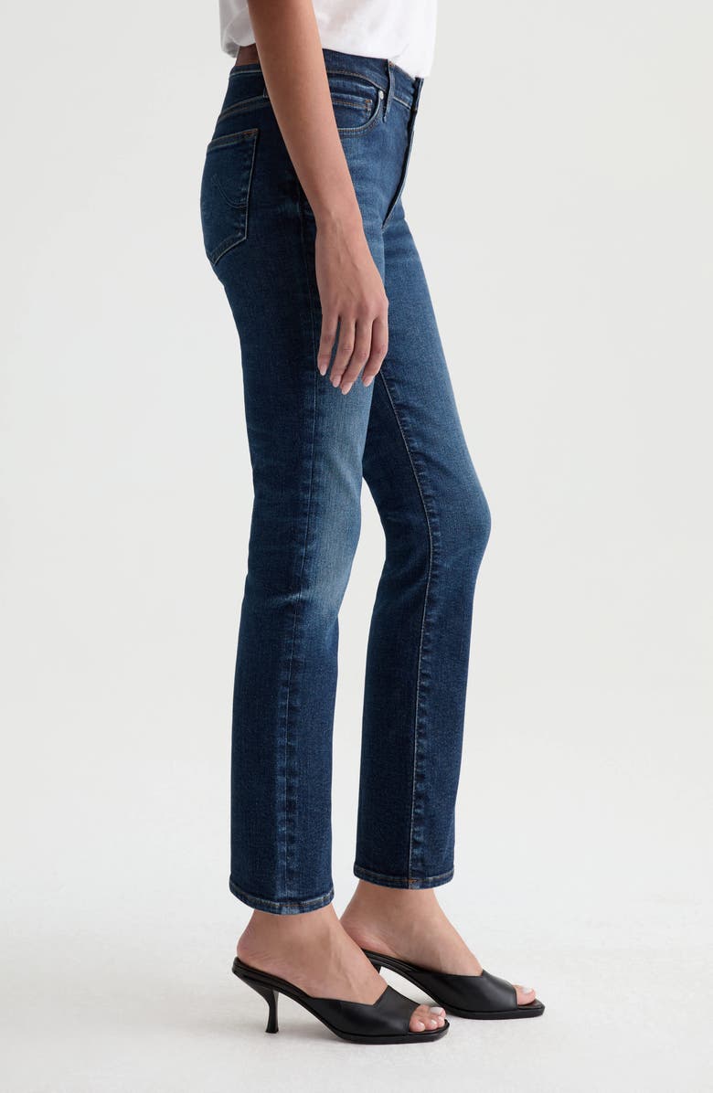 AG Mari Mid Rise Ankle Slim Straight Leg Jeans, Alternate, color, Night Cap