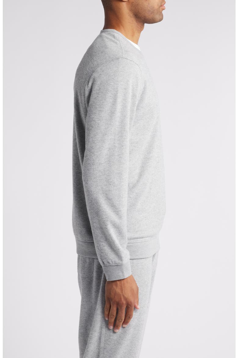 Brushed Twill Crewneck Sweatshirt, Alternate, color, GREY