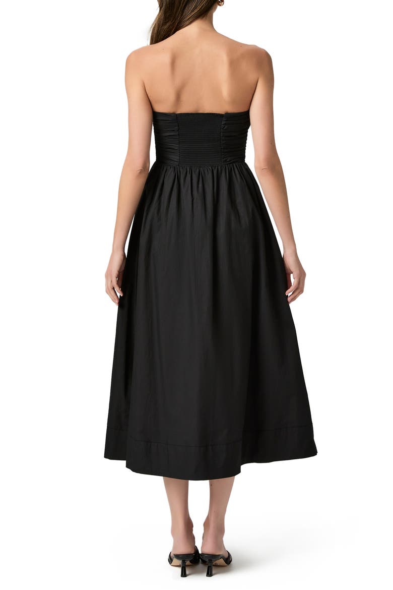 Braylee Strapless A-Line Dress, Alternate, color, BLACK