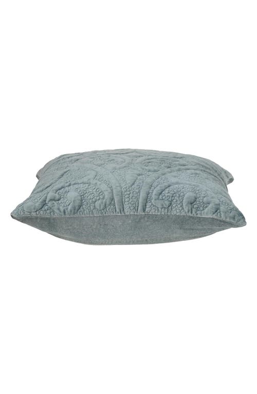Parkland Collection Tufted Velvet Square Throw Pillow In Sea Foam