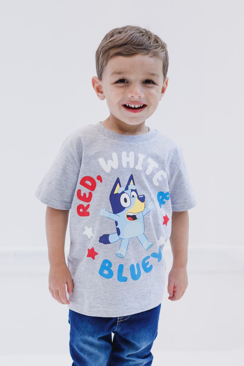 Short Sleeve Graphic T-Shirt, Alternate, color, Heather Grey Bluey
