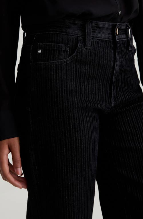Ag Saige Stripe Wide Leg Jeans In Black