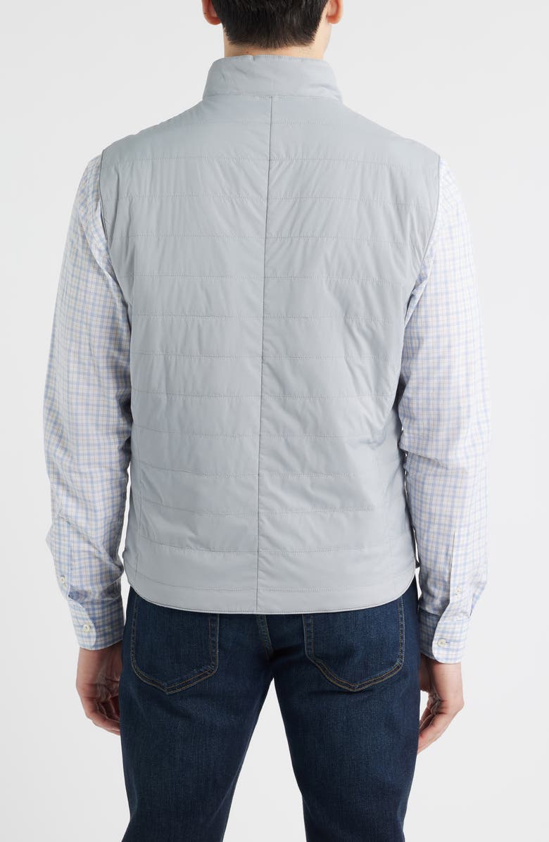johnnie-O Bauer Quilted Water Resistant Snap-Up Vest, Alternate, color, Gray