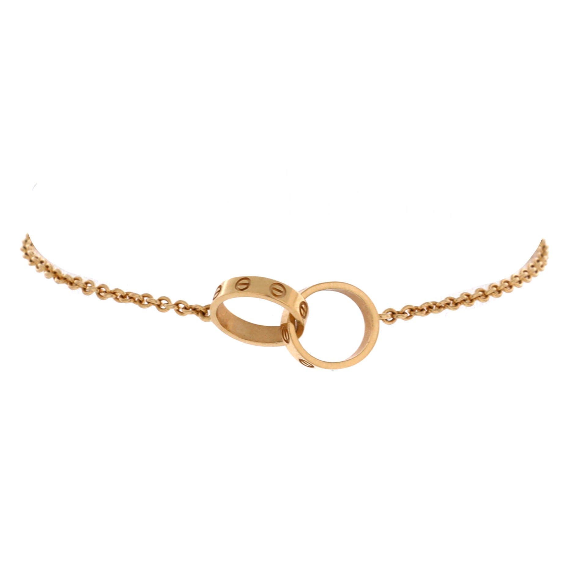Love Interlocking Bracelet 18K Yellow Gold, Main, color, Metallic Gold
