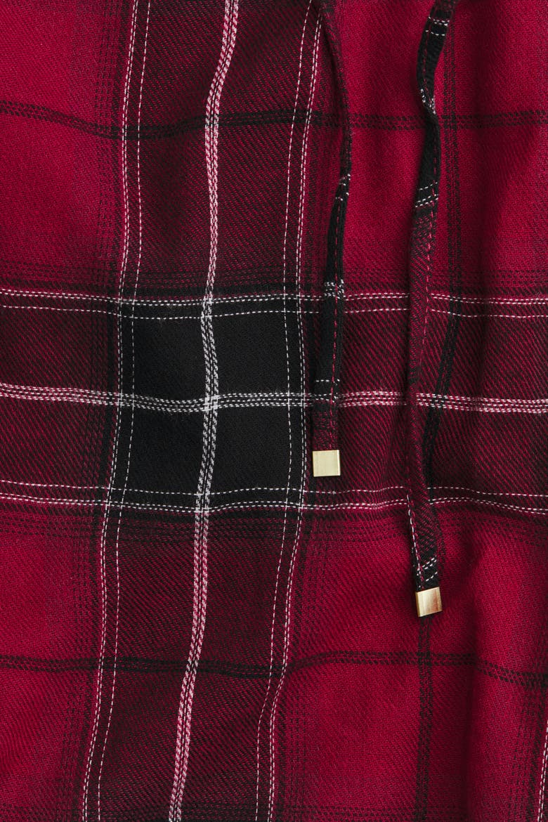 Drawstring Trousers, Alternate, color, Red/plaid