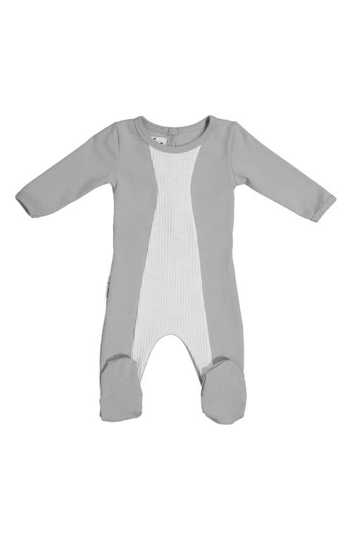 Maniere Manière Two-tone Footie In Gray