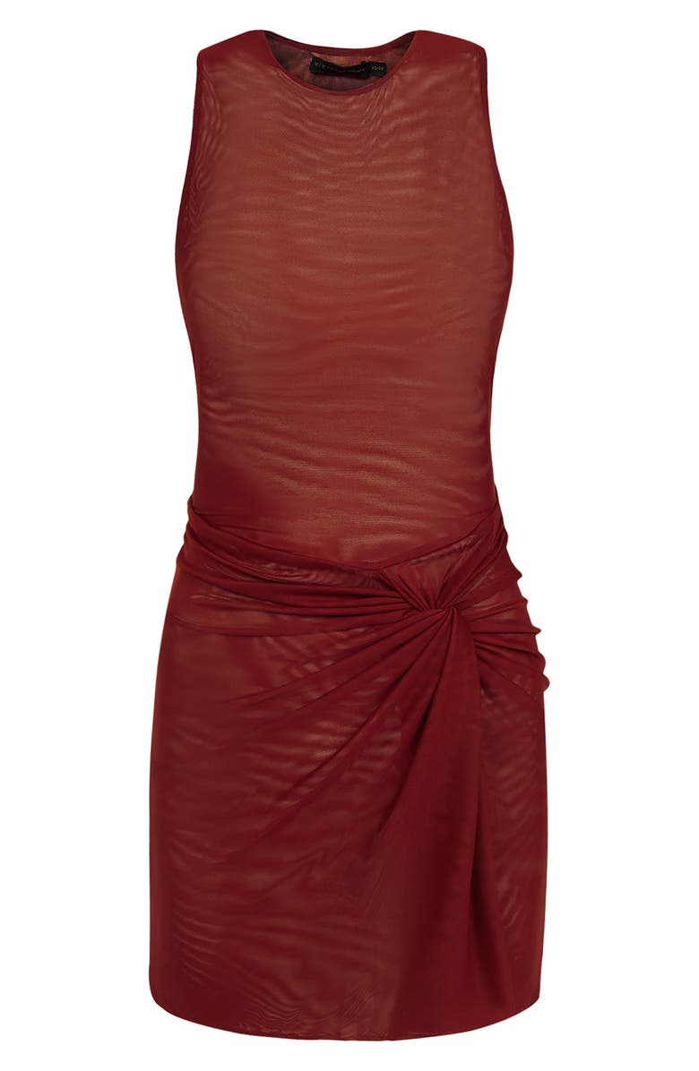 ViX Paula Hermanny Mila Short Cover-Up Dress, Alternate, color, Red