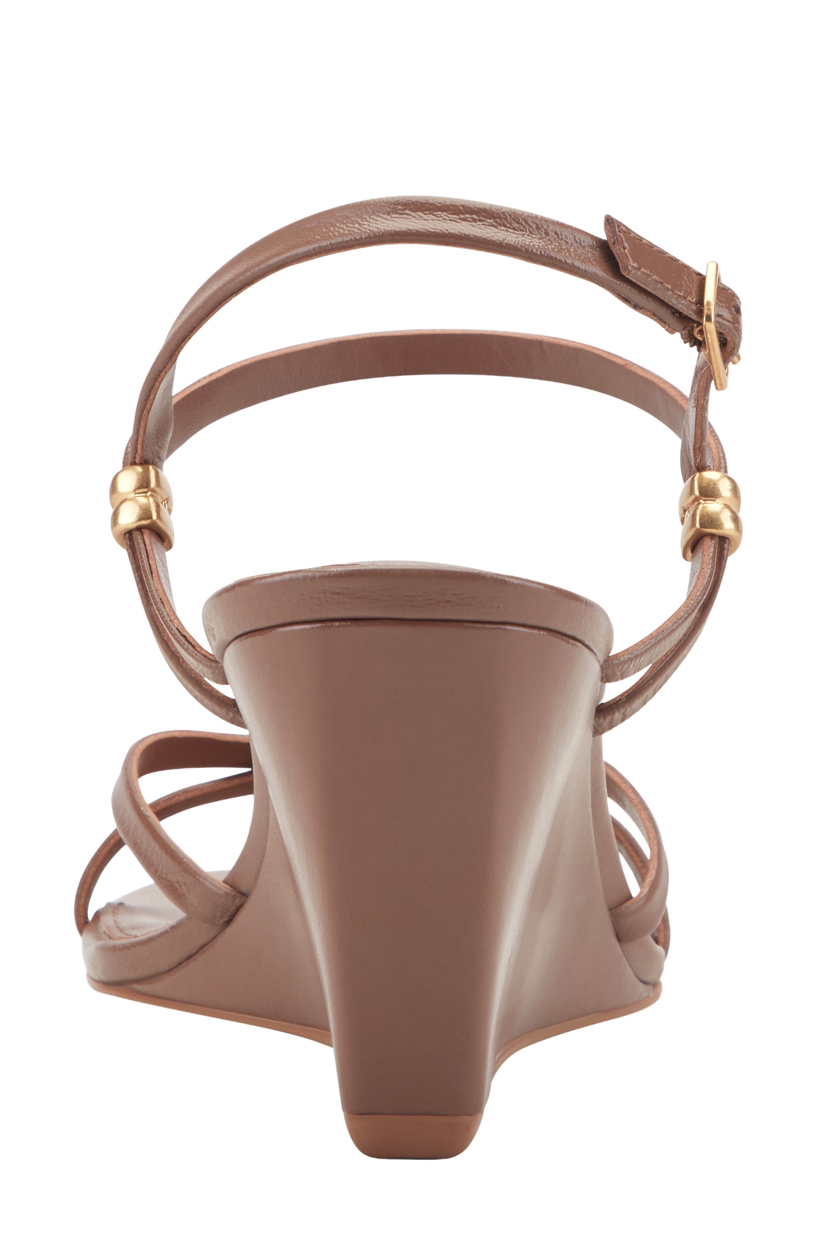 Marc Fisher LTD Faithy Slingback Wedge Sandal, Alternate, color, Dark Brown