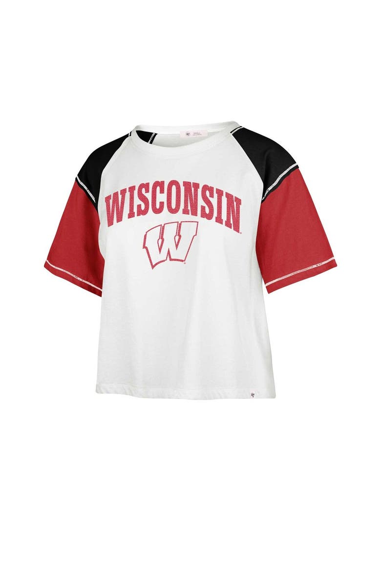 '47 Women's '47 White Wisconsin Badgers Serenity Gia Cropped T-Shirt, Alternate, color, White