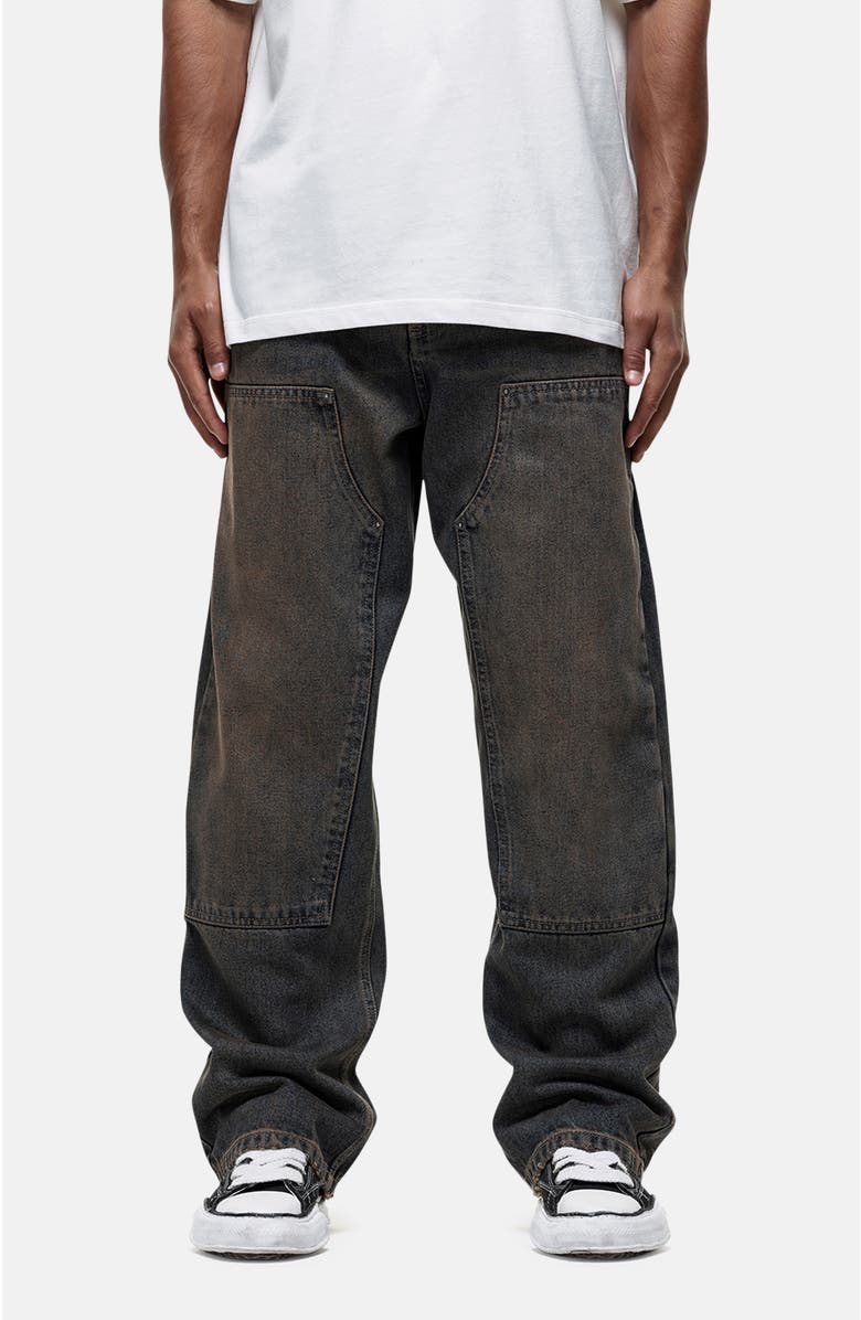 Good For Nothing Traipes Blue Washed Baggy Denim Jeans, Main, color, Blue