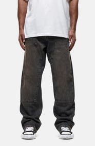 Good For Nothing Traipes Blue Washed Baggy Denim Jeans