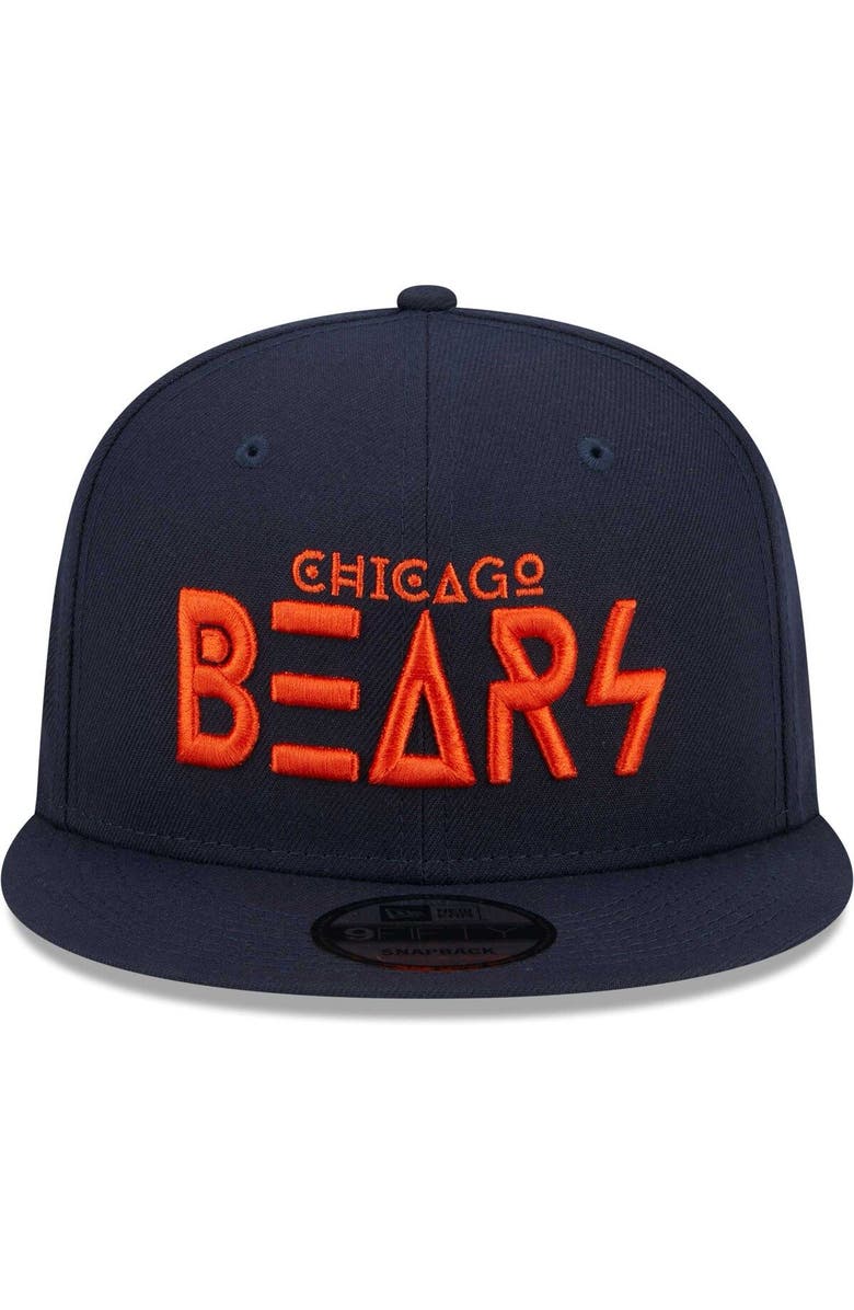 New Era Men's New Era Navy Chicago Bears Word 9FIFTY Snapback Hat, Alternate, color,