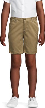Lands' End Little Girls Slim Plain Front Blend Chino Shorts