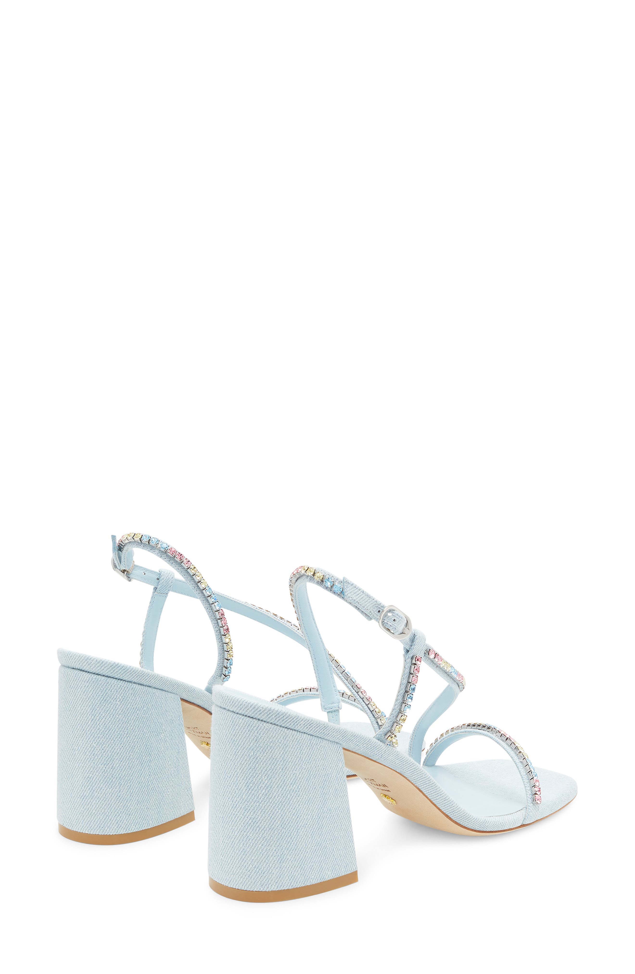 Soiree Crystal 85 Block Sandal, Alternate, color, LIGHT BLUE/ MULTI