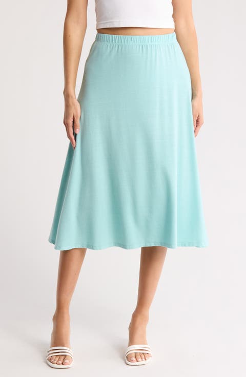 Flared Midi Skirt