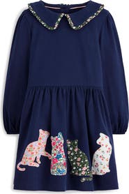 Mini Boden Kids' Appliqué Cotton Jersey Dress