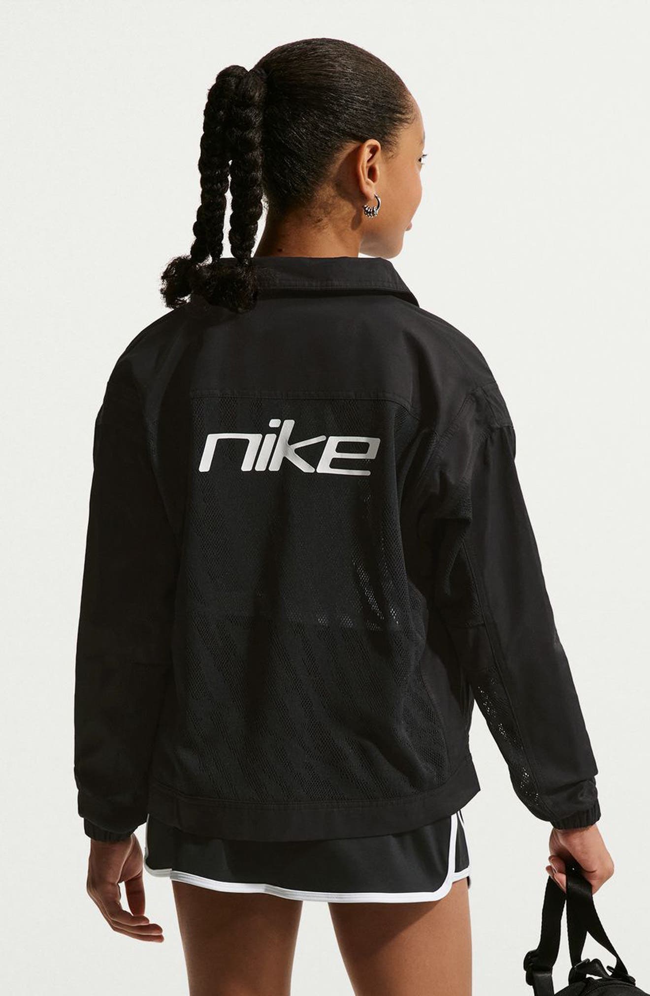 Nike Kids' Sportswear Mesh Panel Snap Jacket | Nordstrom