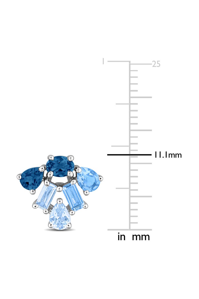 Mixed Blue Topaz Stud Earrings, Alternate, color, BLUE