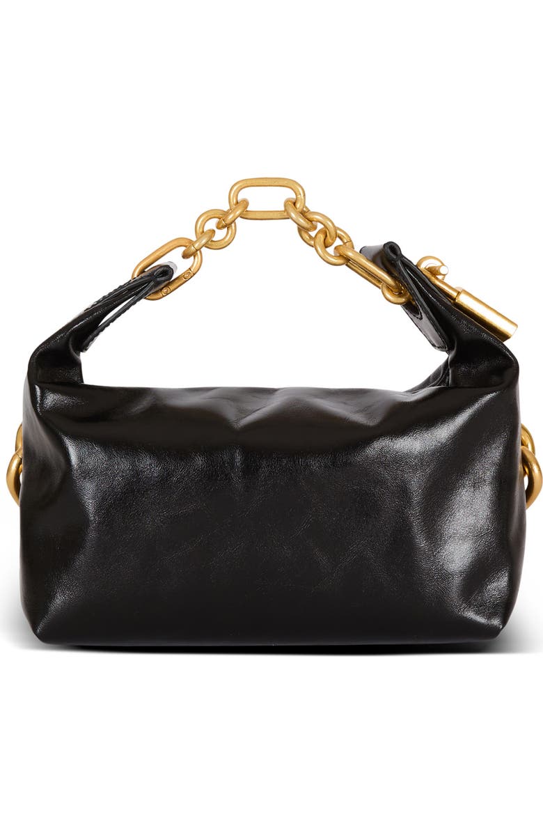 Balmain Mini Sync Bag In Calfskin Leather, Alternate, color, Black