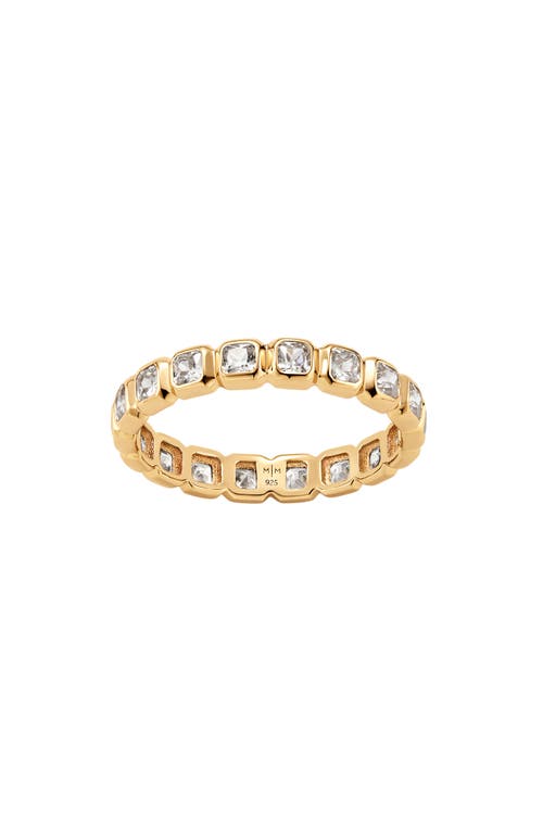Made By Mary Cubic Zirconia Eternity Birthstone Ring In Gold