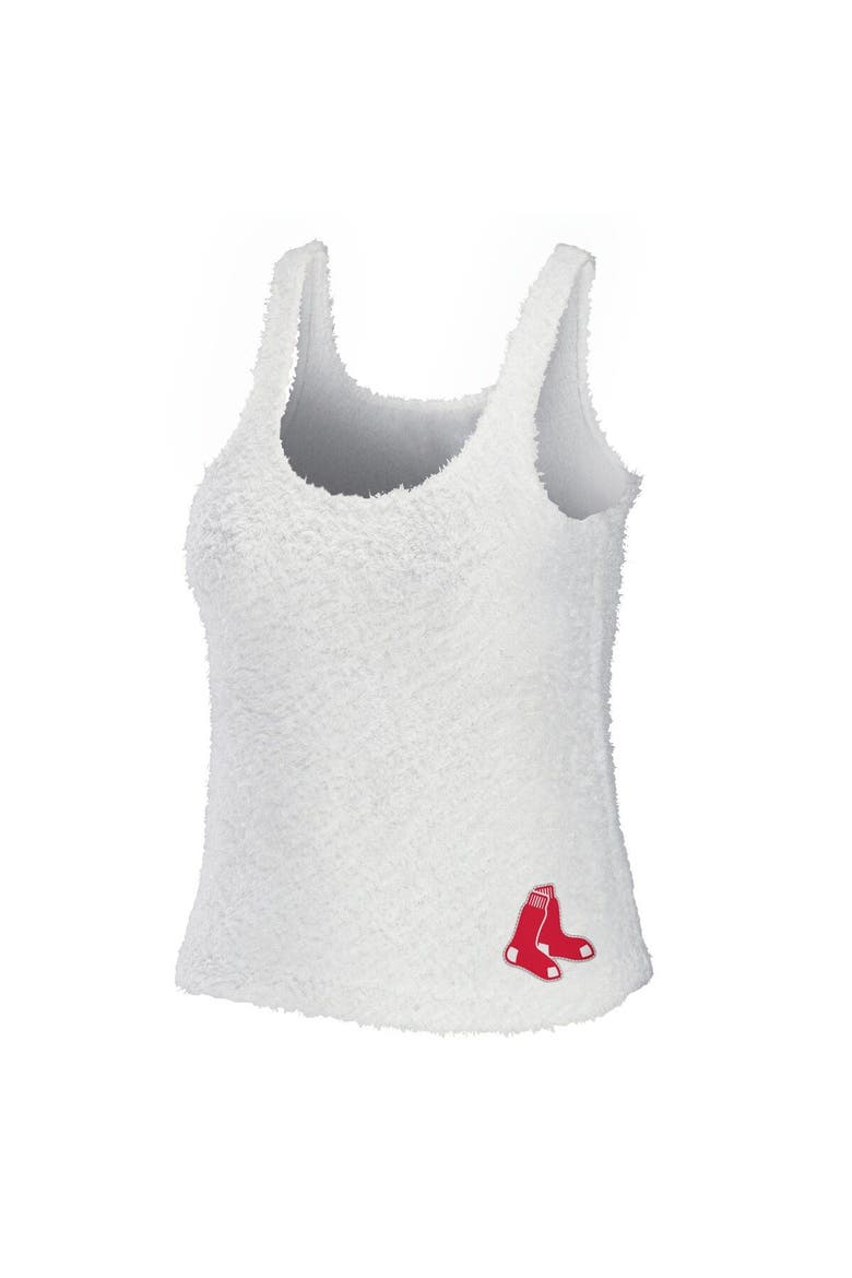 Women's WEAR by Erin Andrews Cream Boston Red Sox Plus Size Cozy Scoop Neck Tank Top & Pants Set, Alternate, color, Cream