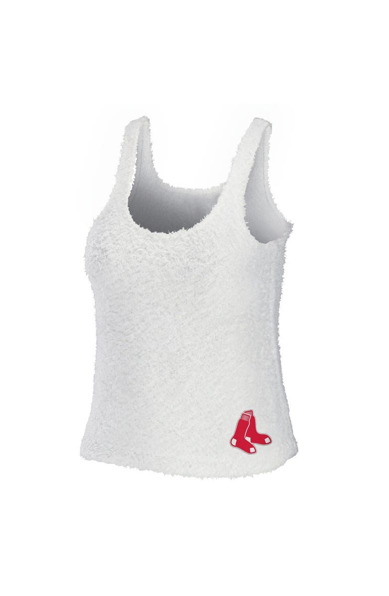 WEAR by Erin Andrews Women's WEAR by Erin Andrews Cream Boston Red Sox Plus Size Cozy Scoop Neck Tank Top & Pants Set, Alternate, color, Cream