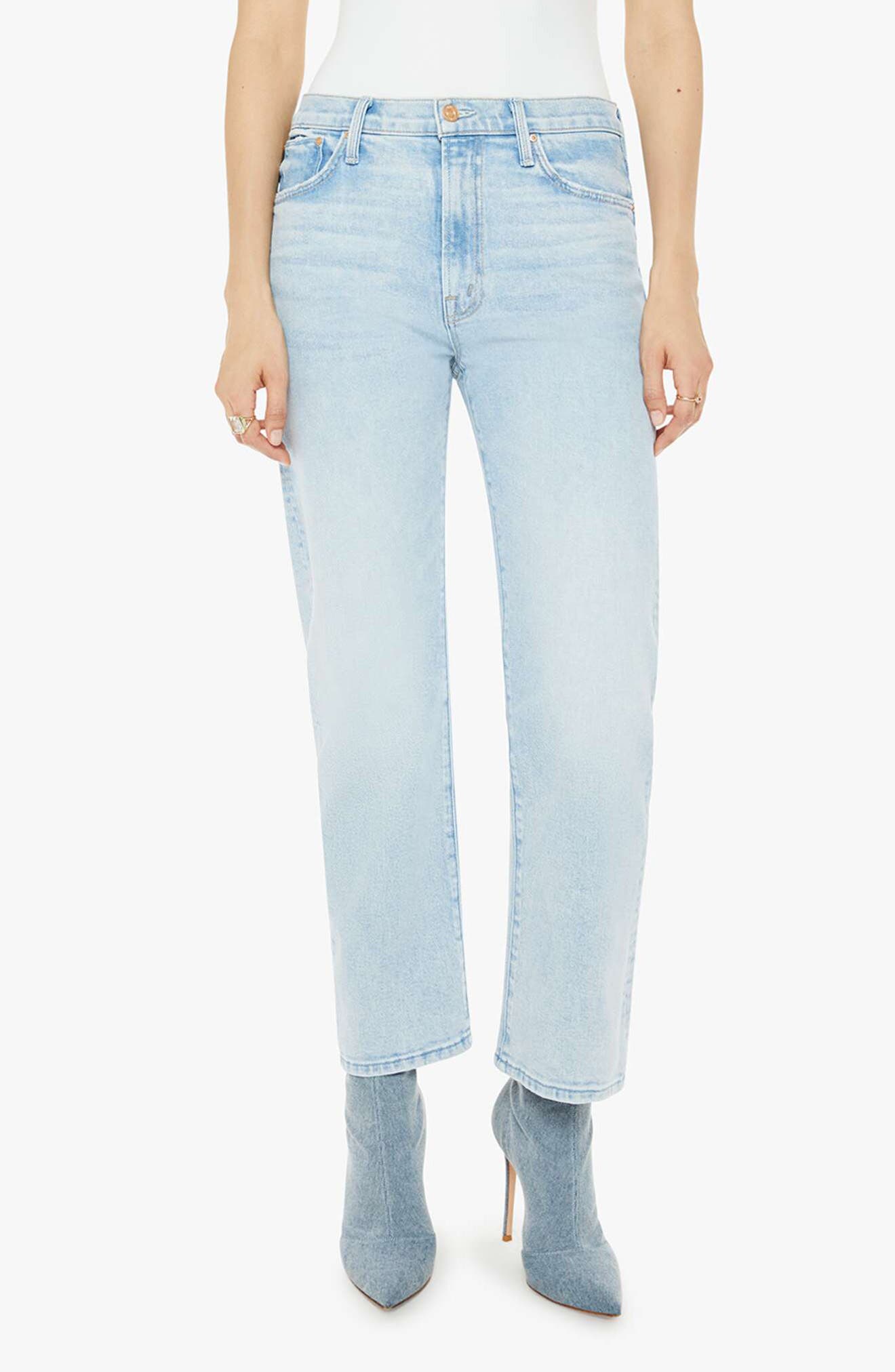 MOTHER The Ditcher Zip Flood Straight Leg Jeans