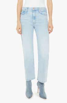 MOTHER The Ditcher Zip Flood Straight Leg Jeans