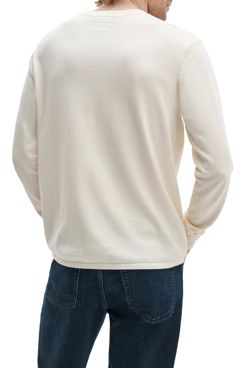 Washed Cotton Henley, Alternate, color, CHALK
