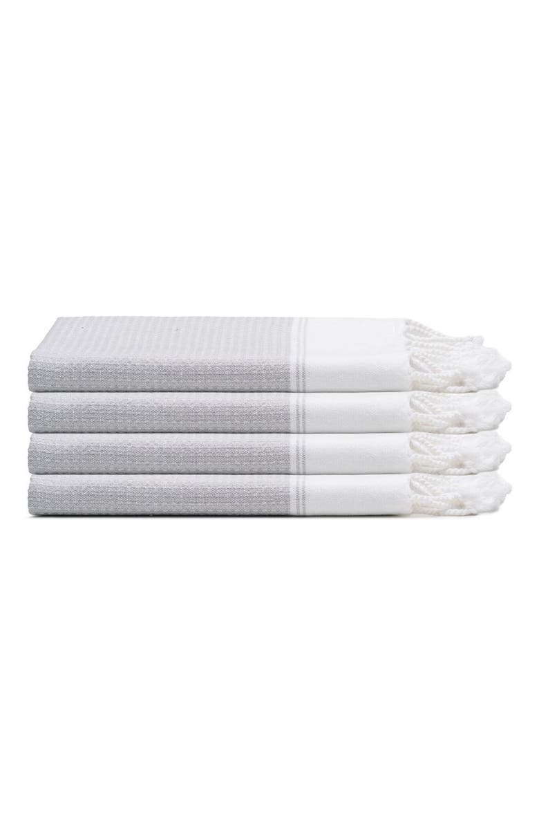 Oliviera Home Pria Turkish Cotton Hand Towel Bundle, Main, color, Light Gray