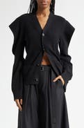 Sacai Rib V-Neck Cardigan