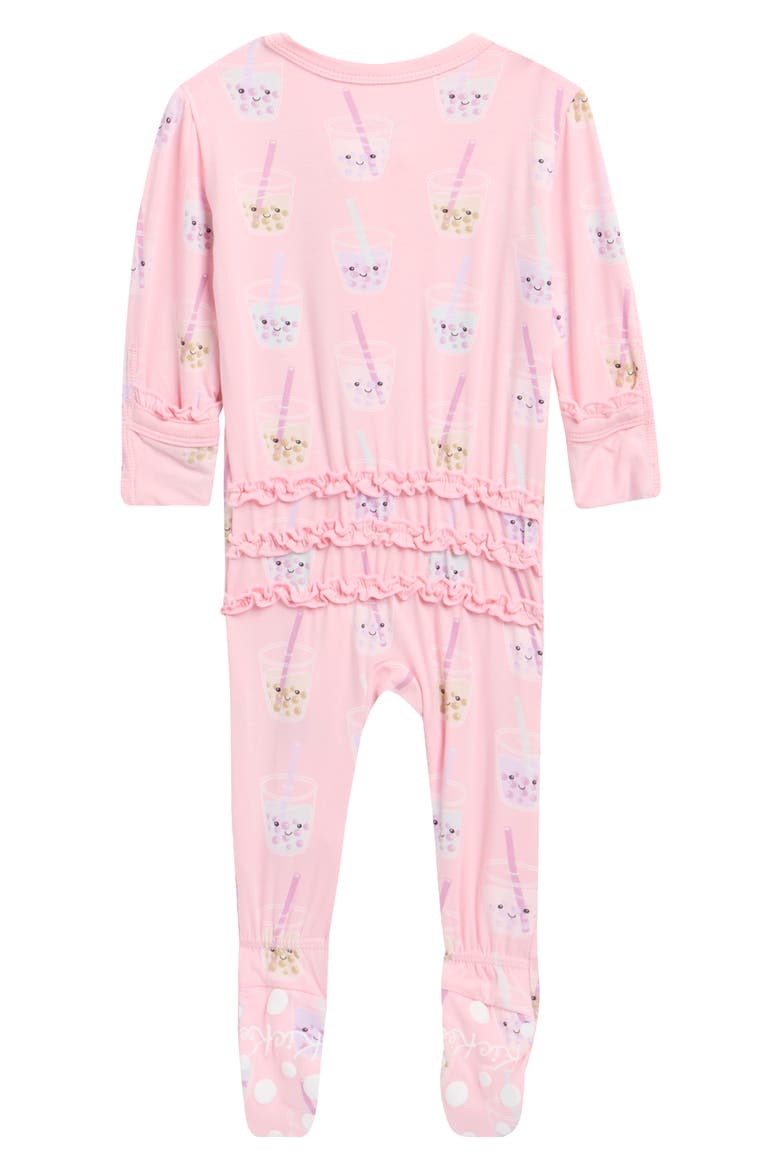 Muffin Ruffle Zip Footie, Alternate, color, CAKE POP BOBA