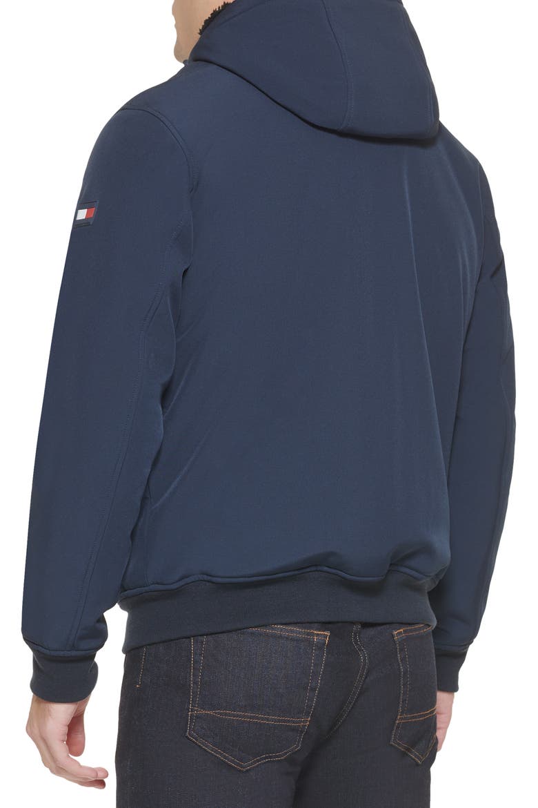 Softshell Faux Shearling Lined Hoodie, Alternate, color, MIDNIGHT