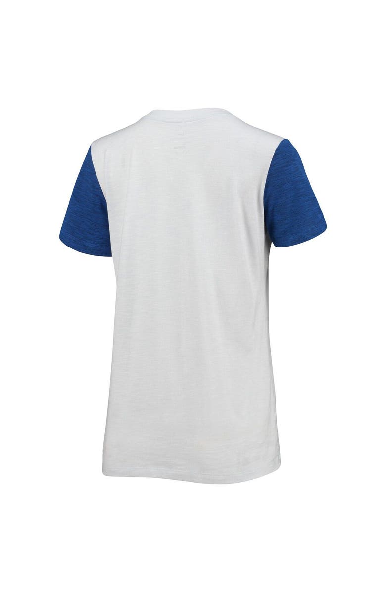 Nike Women's Nike White/Royal Team USA Performance Cotton Slub Colorblock V-Neck T-Shirt, Alternate, color, 