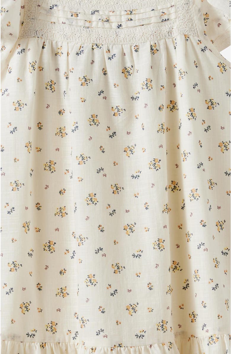 Kids Kid's Billie Flutter Sleeve Dress, Alternate, color, Dark Vanilla Floral