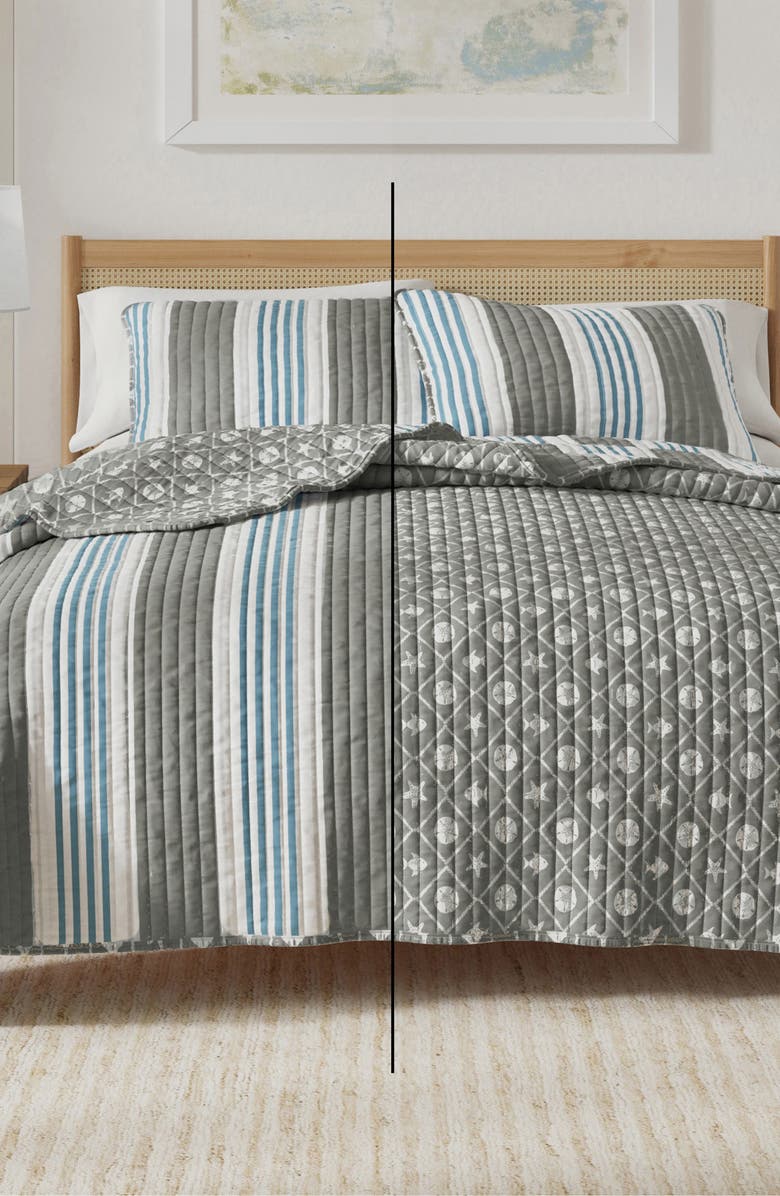 Woven & Weft Stripe Coastal Quilt & Sham Set, Alternate, color, Coastal Stripe