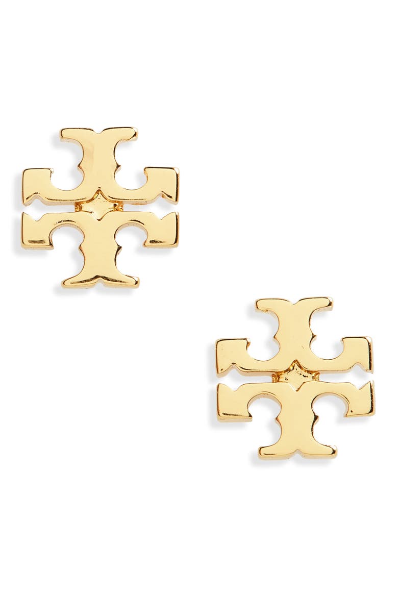 Icon Stud Earrings, Main, color, TORY GOLD